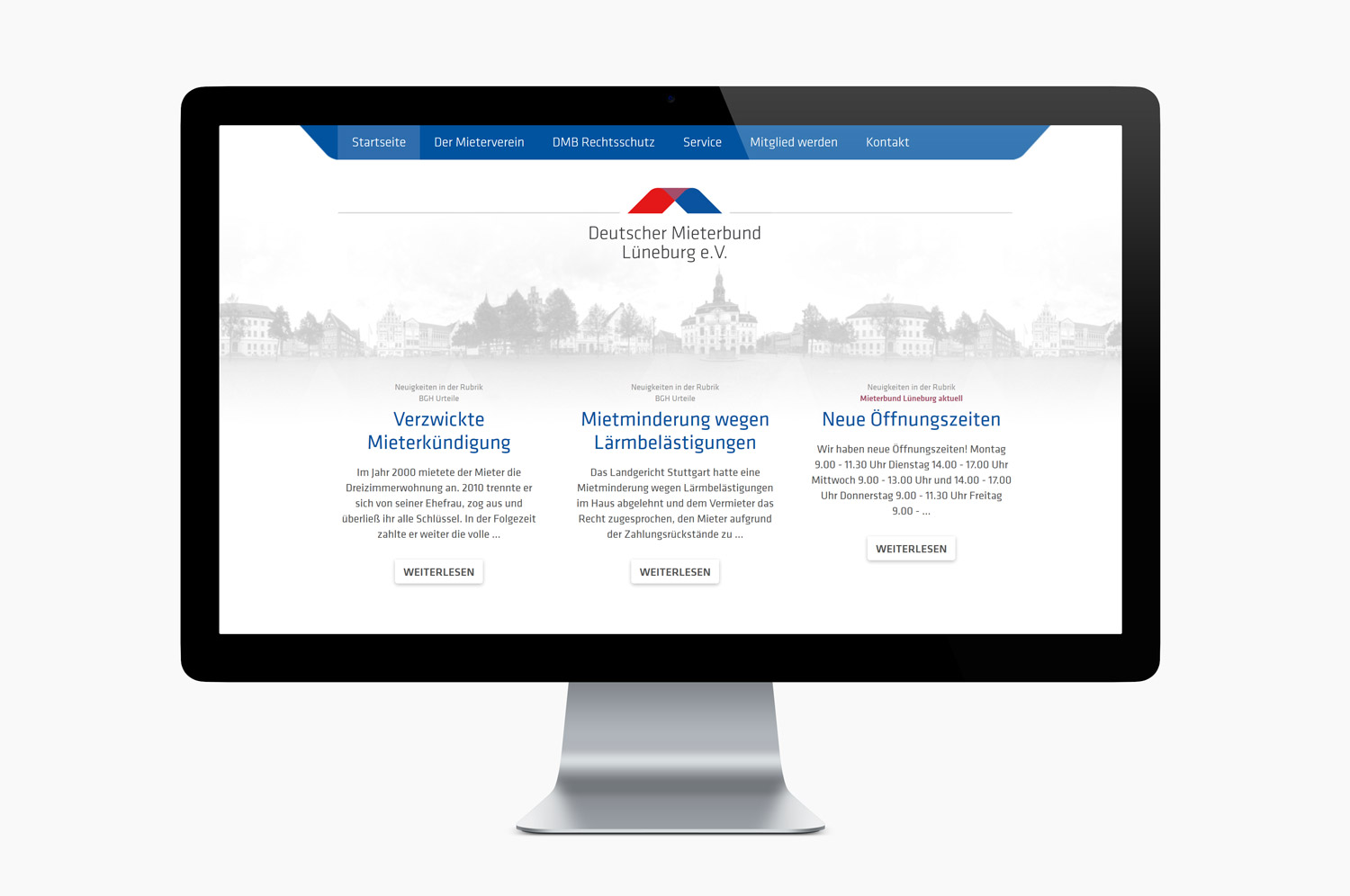 Website für den Mieterbund Lüneburg