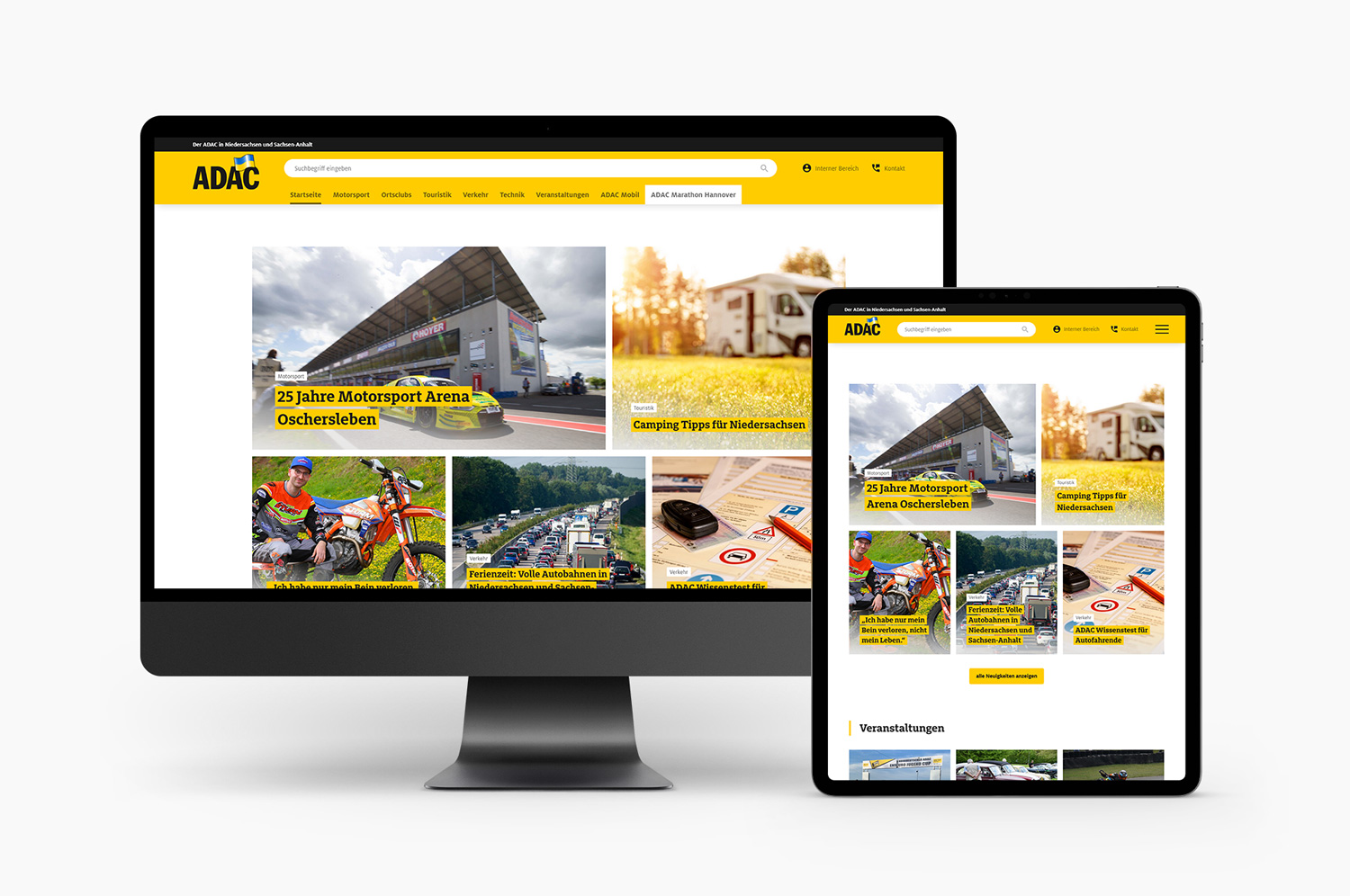 Responsive-Webdesign für den ADAC Niedersachsen/Sachsen-Anhalt