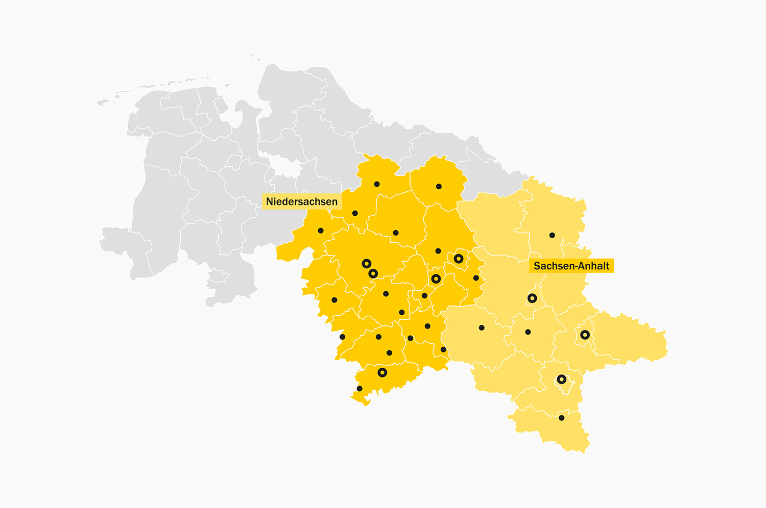 individuelle Google-Karte für den ADAC Niedersachsen/Sachsen-Anhalt e.V.